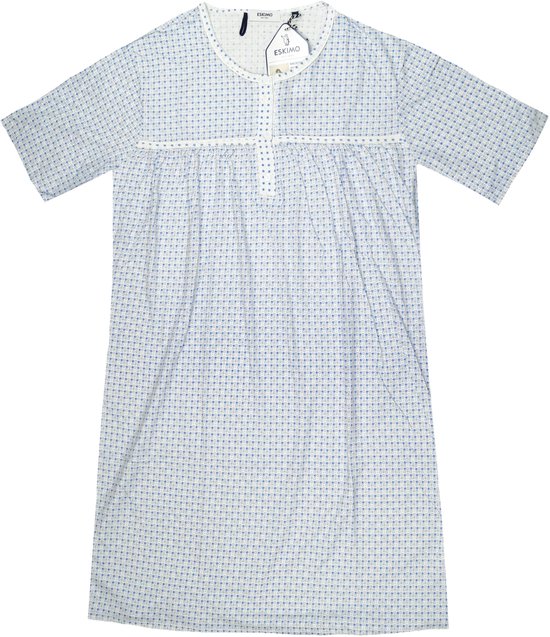 Chemise de nuit femme 100% coton de Eskimo Blauw - taille 3XL