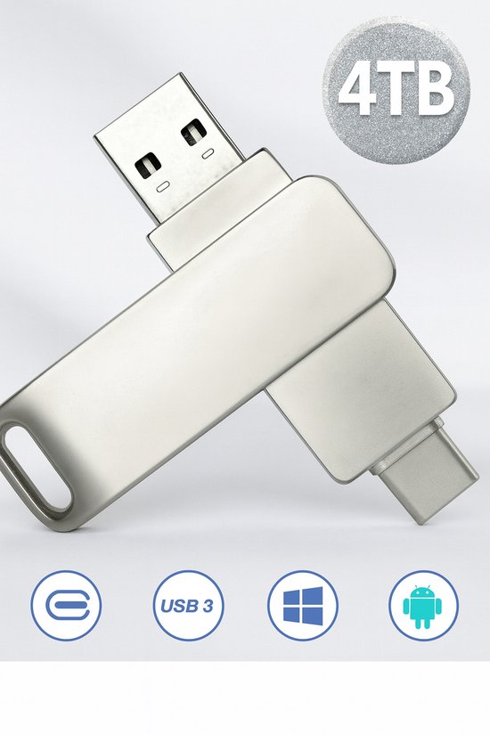CHENGGONG U-schijf, USB-flashdrive, Zilveren 3-in-1 Veiligheid Hoge Snelheid Voor Slimme Telefoon Win7 Win8 Computer Win10 64g