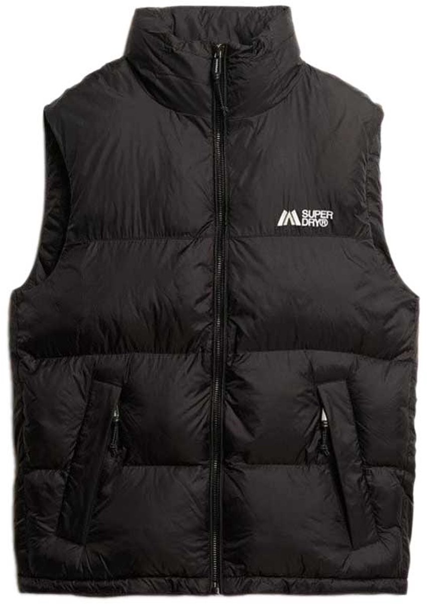 Superdry Zwarte Puffer Bodywarmer Heren Gilets