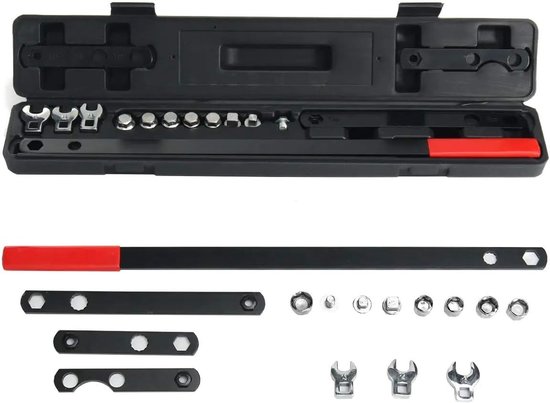 16pcs Ratcheting Wrench Serpentine Belt Tool Kit Ratcheting Socket Wrench Repair Set