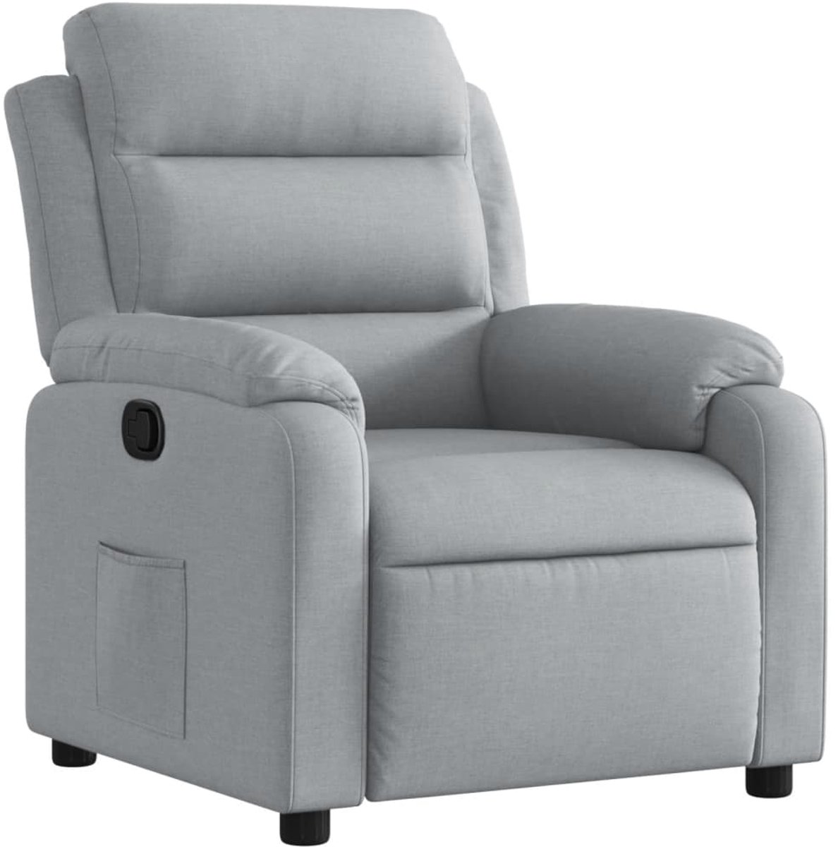 vidaXL Fauteuil - verstelbaar - stof - lichtgrijs
