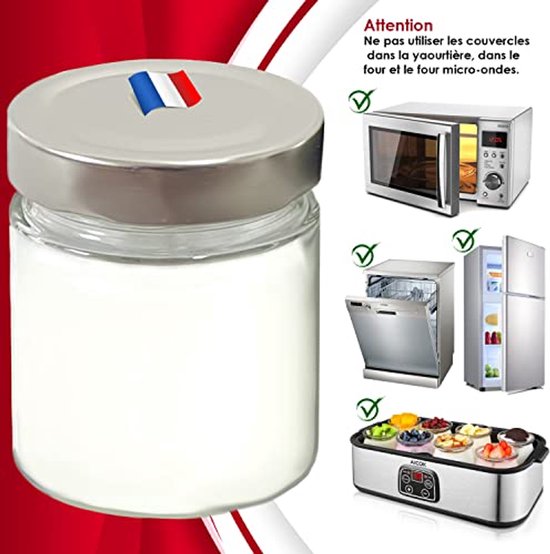 Yoghurtglazen 220 ml met schroefdeksel - XL Jampotten voor Yoghurtbereiders en Multicookers — afbeelding 4