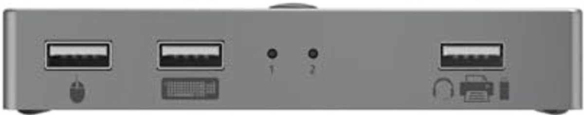 KVM Switch voor 2 PCs, Notebooks en Tablets met 4 Poorten - USB en HDMI Aansluitingen