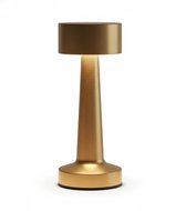 Omniexa Tafellamp - Goud - Dimbaar en Draadloos - Luxe Oplaadbare LED Lamp - Aluminium Design