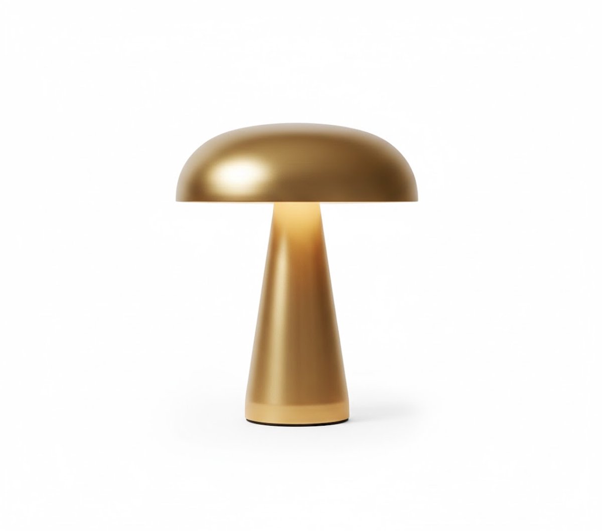 OMNIEXA Tafellamp - Goud – Dimbaar & Draadloos – 3 Lichtstanden – LED Designlamp met TouchControl – Luxe Tafellamp voor Woonkamer, Slaapkamer of Horeca