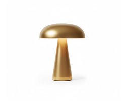 OMNIEXA Tafellamp - Goud – Dimbaar & Draadloos – 3 Lichtstanden – LED Designlamp met TouchControl – Luxe Tafellamp voor Woonkamer, Slaapkamer of Horeca