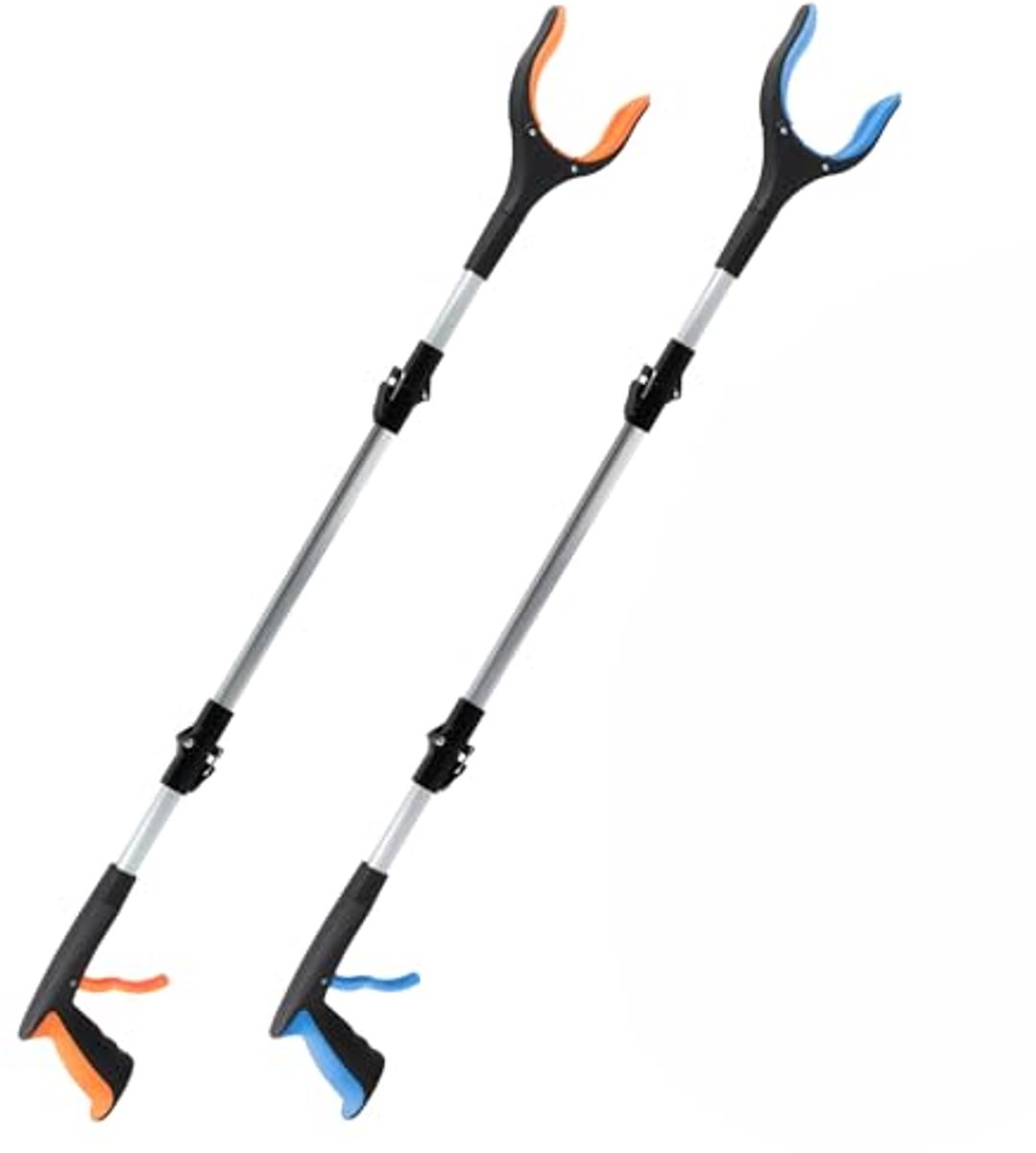 Kattenplukkers set van 2 stuks - 91 cm grijper met magnetische punt en draaibare kop - handgrijper voor moeilijk bereikbare plekken