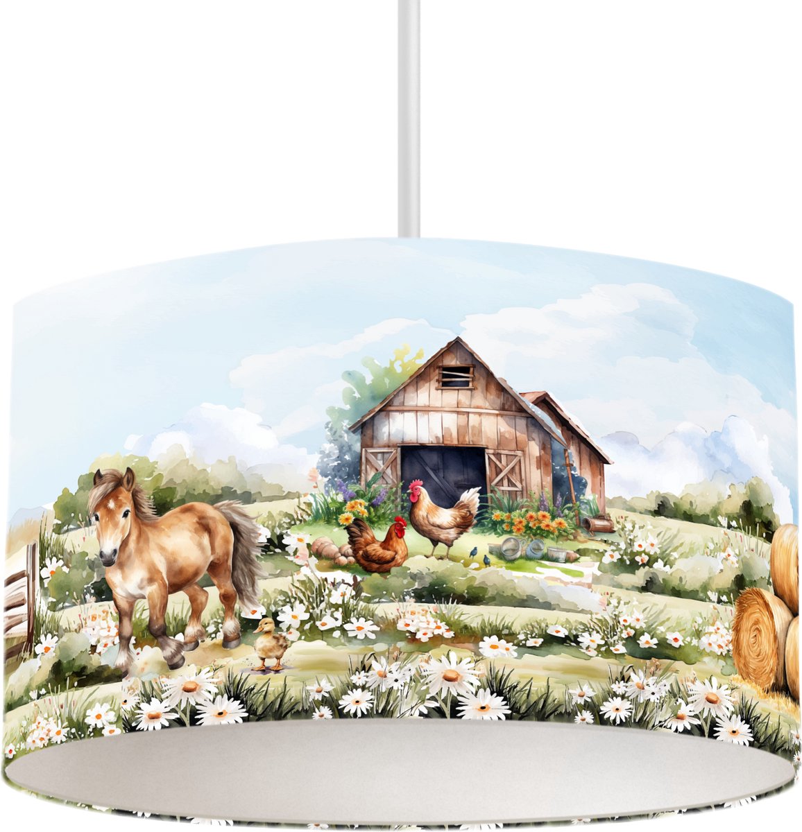 LM Baby Art | Hanglamp boerderijdieren | Boerderij hanglamp | Kinderkamerhanglamp | Boerderij lamp voor de kinderkamer | Kinderverlichting | kinderkamer hanglamp | Boerderij thema
