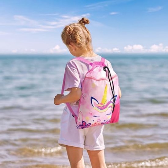 WAWSAM Kindertrekzakrugzak – Vlinderprint – 38x45 Cm – Waterdicht – Ideaal Voor Zwemmen, Strand En Sport