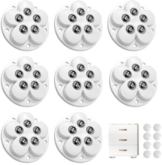 Bubuny Kogelwielen, zware belasting, 8 stuks, kogelwielen voor