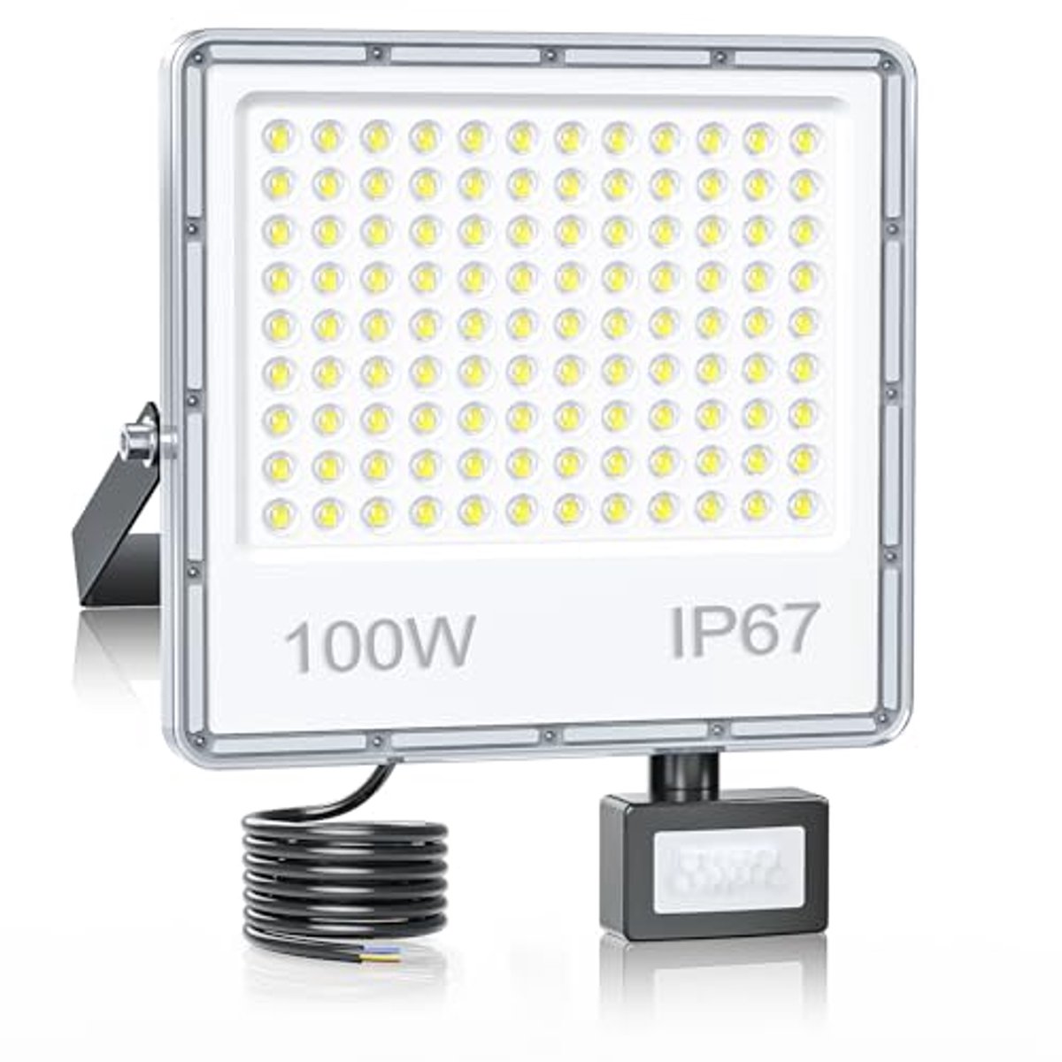 Led-spot voor buiten met bewegingssensor - 100 W, 10.000 lm, IP67, 7000 K voor terras en tuin