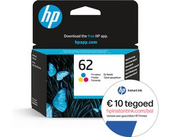 HP 62 - Inktcartridge - Origineel - Standaard capaciteit - Kleur + Instant Ink tegoed
