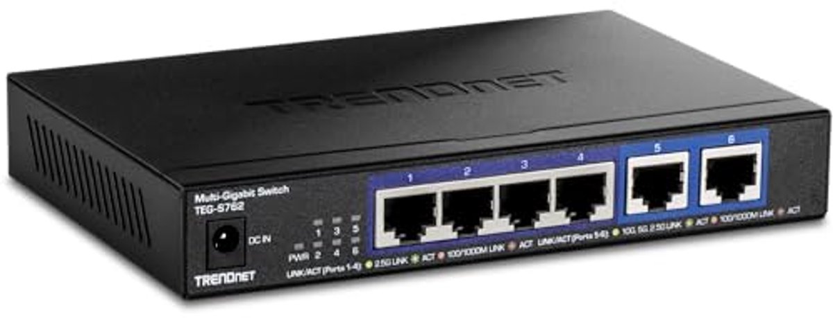 6-Poorts 10G Switch - Multi-Gig Switch met Hoge Bandbreedte Prestaties