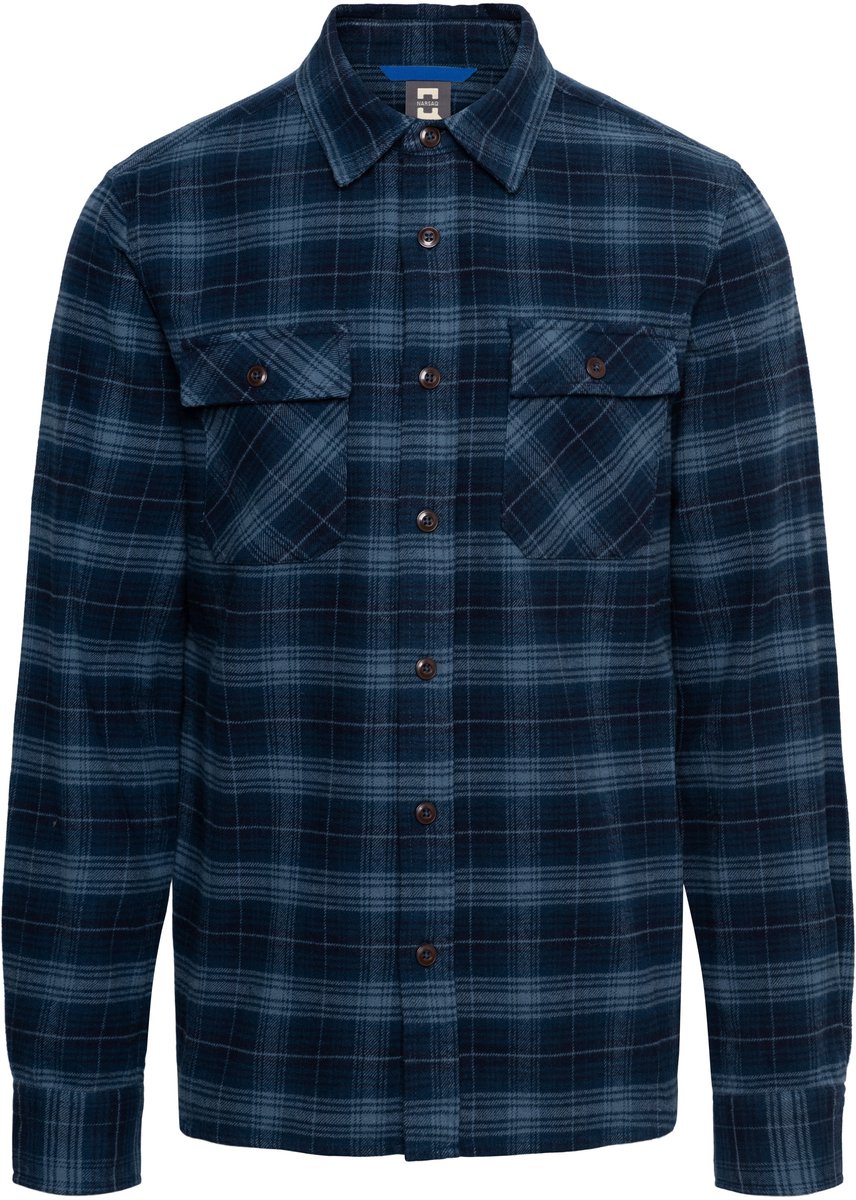 Narsaq Sermilik Blouse - Herenblouse lange mouw - Dress Blue