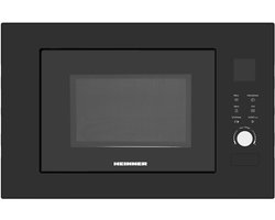 Heinner Inbouw Magnetron 23L – 800W Magnetron – Grill 1000 W –5 Vermogensstanden – LED Display – Kinderslot –Timer – Zwart
