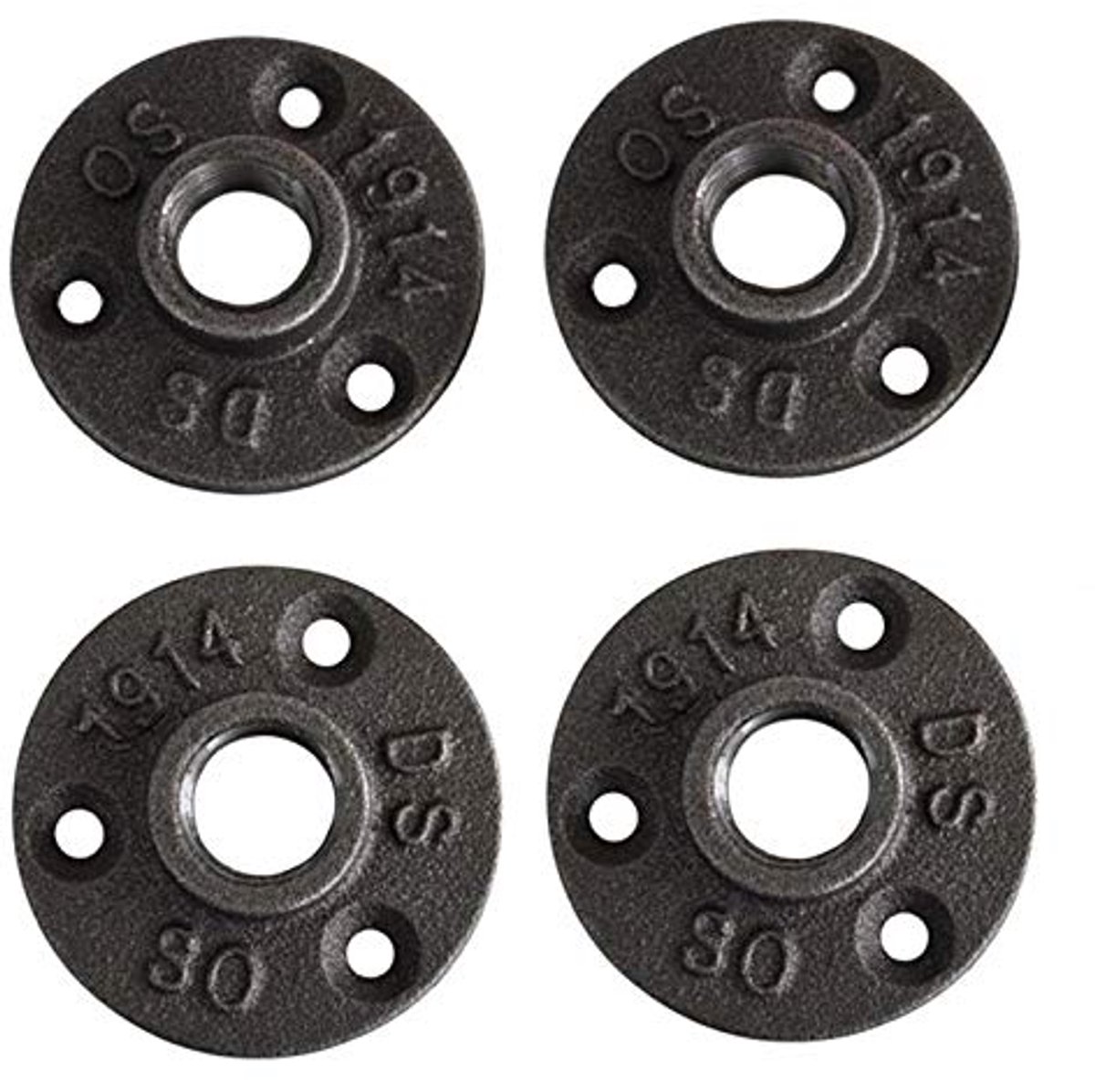 Metalen Flenzen met 3 Gaten voor DIY Meubels - Smeedbaar Gietijzer Flens voor Vintage Decoratie