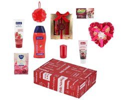 Dames Beauty Geschenk set - Cadeaupakket - Relatiegeschenk met luxe artikelen en giftset met creme - lotion - zeep - thee - kaarsen - Rituals items - Kerstpakket - Feestdagen pakket - Giftbox - Winter pakket