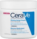 Witte pot CeraVe Moisturising Cream 454g, met blauw en wit label.