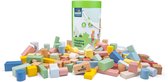 Woet® Houten Bouwblokken Set - 100-delige Blokkendoos - FSC - Educatief Speelgoed - Stimuleert Creativiteit - Vanaf 18 Maanden