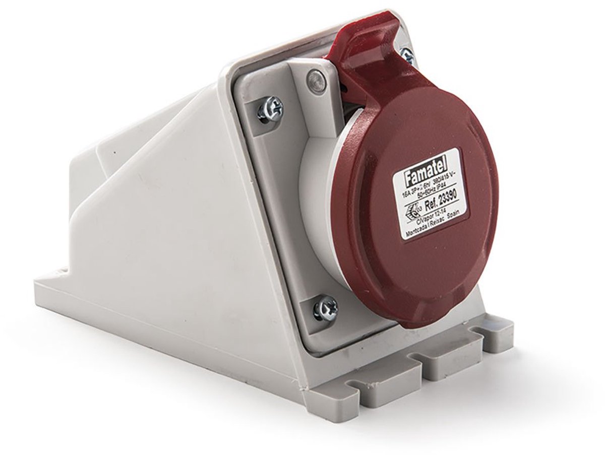 Famatel 23390 3p+t Ip44 Opbouwmontage 16a 380v Rood