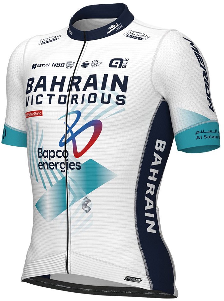 Ale Pr-s Bahrain Victorious 2024 Korte Mouw Wielertrui Wit S Man