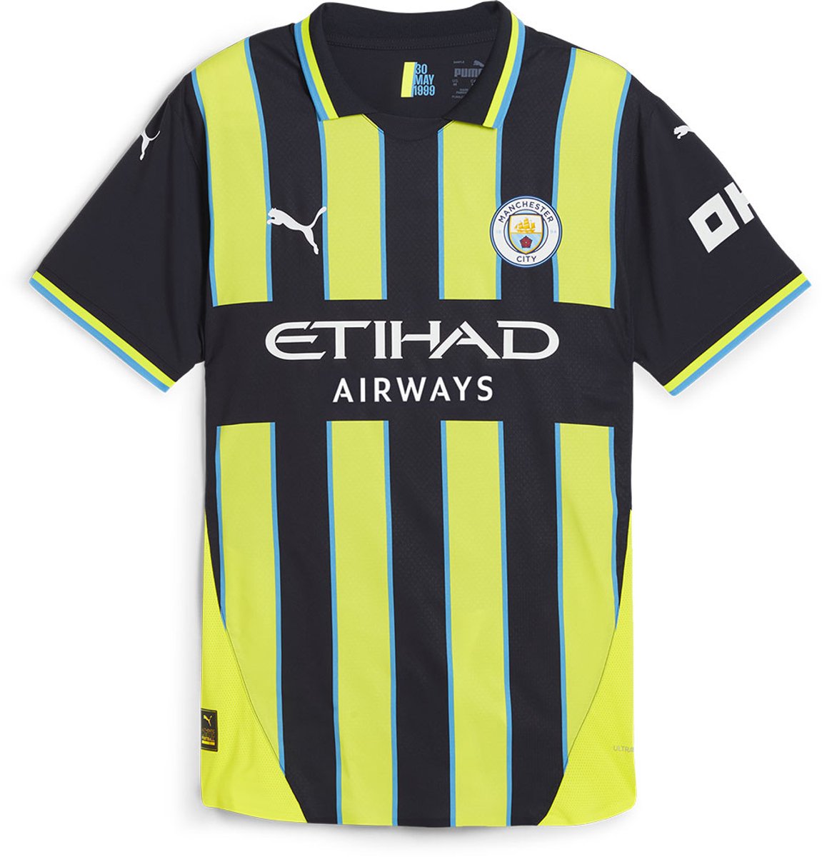 Puma Manchester City Fc Authentic 24/25 Weg T-shirt Met Korte Mouwen Geel M Man,Vrouw
