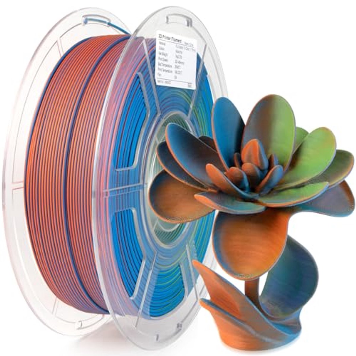 Matte Tri-Color PLA Filament 1,75 mm voor 3D-printen - Magische Kleurverandering