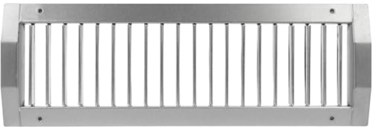 Verstelbaar Ventilatierooster 425 x 125 mm voor Ronde Kanalen van Verzinkt Staal