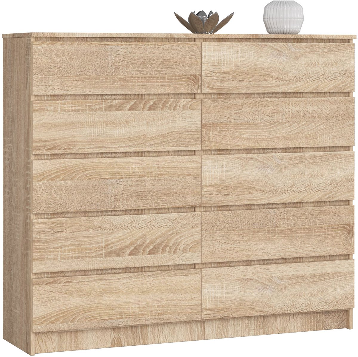 Akord Ladekast K140 met 10 Lades / AKORD Furniture Factory / Sonoma Eik / 138 x 121 x 40 cm