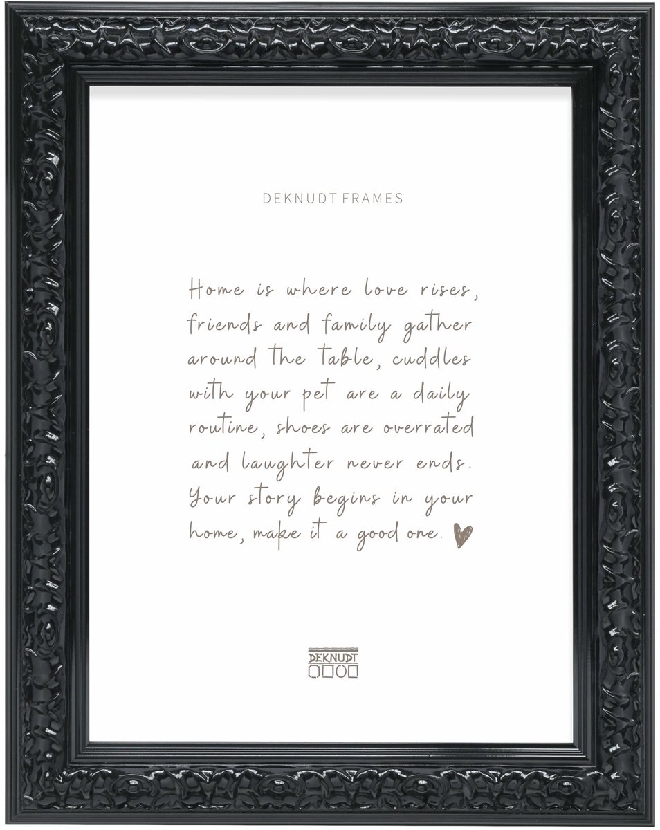 Deknudt Frames fotolijst S996K2 - zwart gelakt retro stijl - 40x50 cm