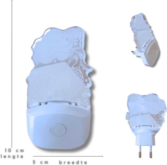 Fienosa Nachtlampje Stopcontact - Nachtlamp Zeemeermin - Nachtlampje baby - Nachtlampje Kinderen - Stekkerlamp - Dag en Nacht Sensor -Multi Colour van Fienosa — afbeelding 5