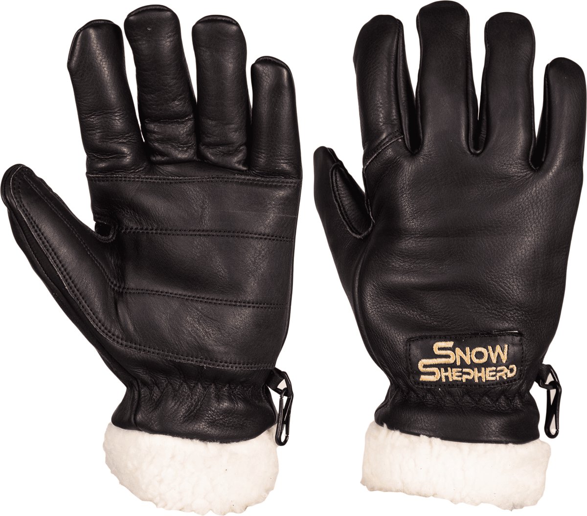 Snowshepherd Skihandschoenen - Leer - Zwart - Handschoenen - Skihandschoenen Heren - Skihandschoenen Dames - Werkhandschoenen - L