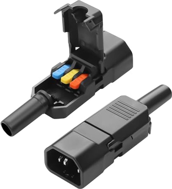 IEC320 C14 Naar IEC320 C19 Voedingsadapter, 2 Stuks PDU UPS-voeding IEC Mannelijke C14 Naar Vrouwelijke C19 Adapter IEC-connector, Server PDU Conversiestekker UPS-voedingsadapter