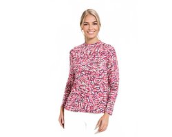 Bedrukt onderhemd met lange mouwen en opstaande kraag