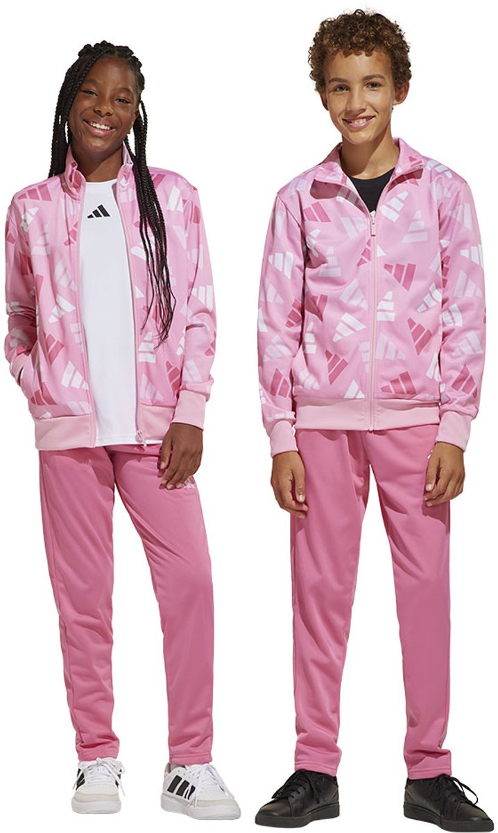 Adidas Seasonal Essentials Logo Celebration Tricot Trainingspak 15-16 Years Jongens Meisjes Roze