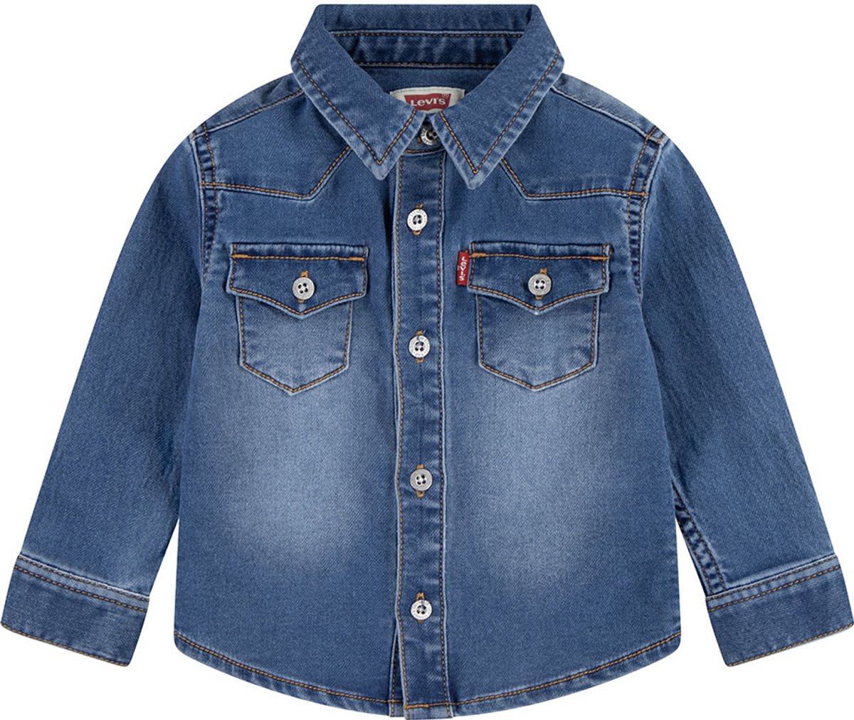 Levi´s ® Kids My First Barstow Overhemd Met Lange Mouwen 24 Months Jongens The Big Cheese No Destruction