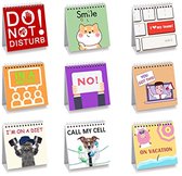 Grappig bureaubord, dubbelzijdig bedrukt, mini-waarschuwingsbord voor op het bureau