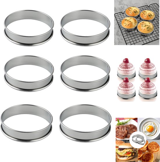 MAGICLULU 6 Stück Mousse Kuchenringe Clips Back Kuchenring Clips MAGICLULU 6 Stück Mousse Kuchenringe Clips Back Kuchenring Clips