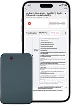 SOXOI Enregistreur Vocal Numérique IA, Dictaphone Magnétique 64 Go avec ChatGPT 4o pour Transcription et Résumé en 102 Langues, Enregistrement One Touch pour Conférences/Appels (Noir