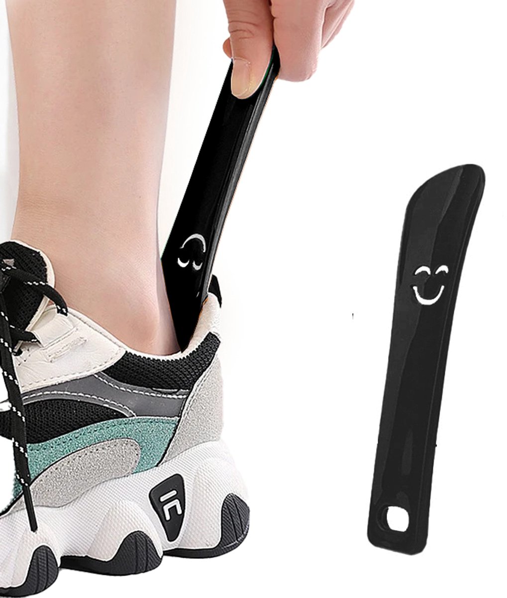 GEAR3000® schoenlepel kind - schoenlepel kunststof - reisformaat - klein - zwart