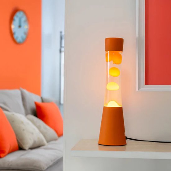 Fisura Grote Design Lavalamp met Oranje Lava - Oranje Nederland van Fisura — afbeelding 4
