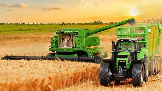 SIKU 1848, DEUTZ Agrotron X720 tractor met Joskin-cargo hangerset, schaal 1:87, metaal/kunststof