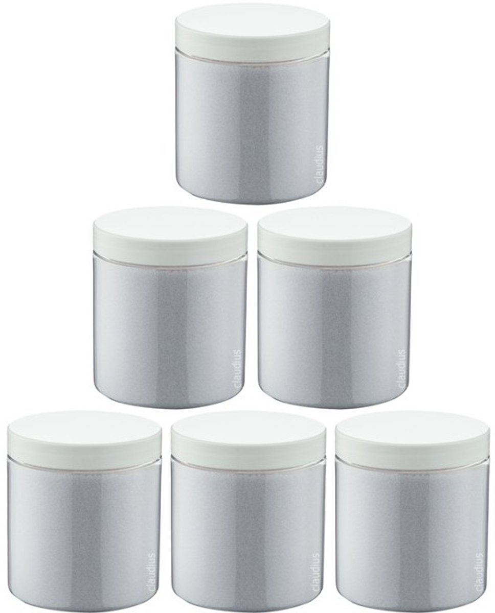 Scrubzout Lavendel - 300 gram - Pot met witte deksel - set van 6 stuks - Hydraterende Lichaamsscrub
