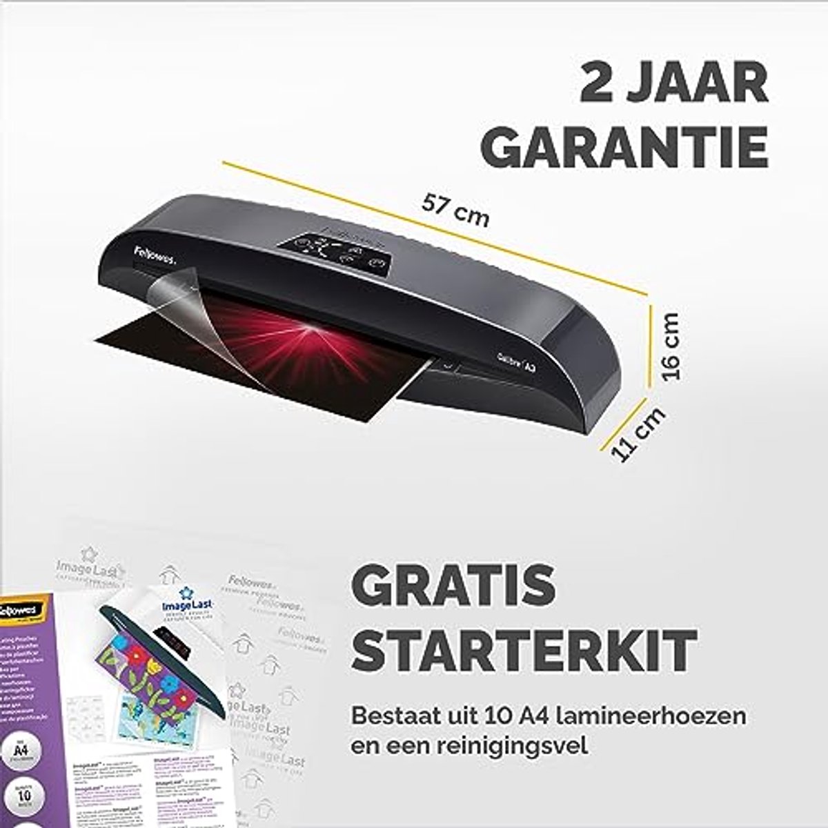 A3 Lamineermachine voor Thuisgebruik met InstaHeat Technologie en 10 Documenten Starterskit