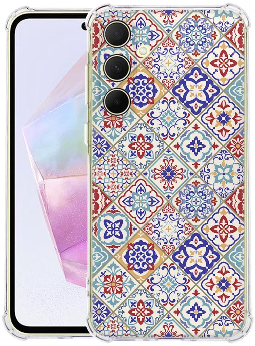 Samsung Galaxy A56 Hoesje - Tiles Color TPU Antishock