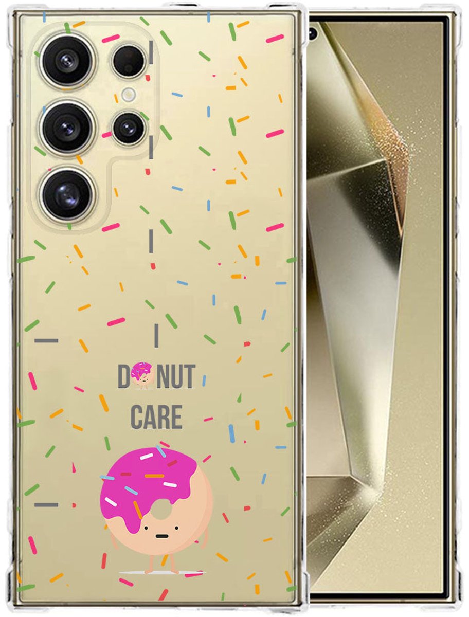 Samsung Galaxy S25 Ultra Hoesje - Hoesje Donut Roze TPU Antishock