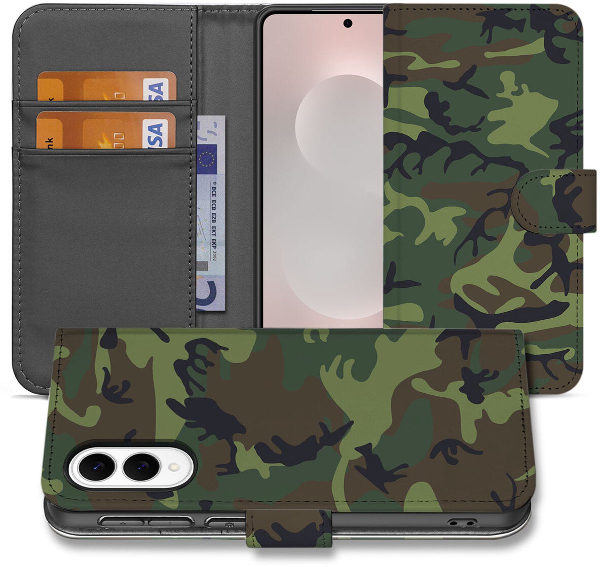 Samsung Galaxy S25 Edge Telefoon Hoesje Army Dark
