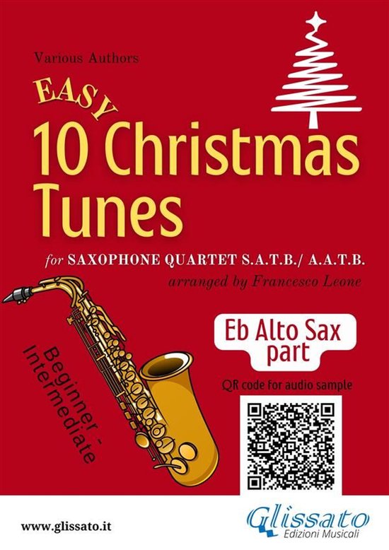 10 Easy Christmas Tunes - Saxophone Quartet 2 - Eb Alto Saxo ... - cover