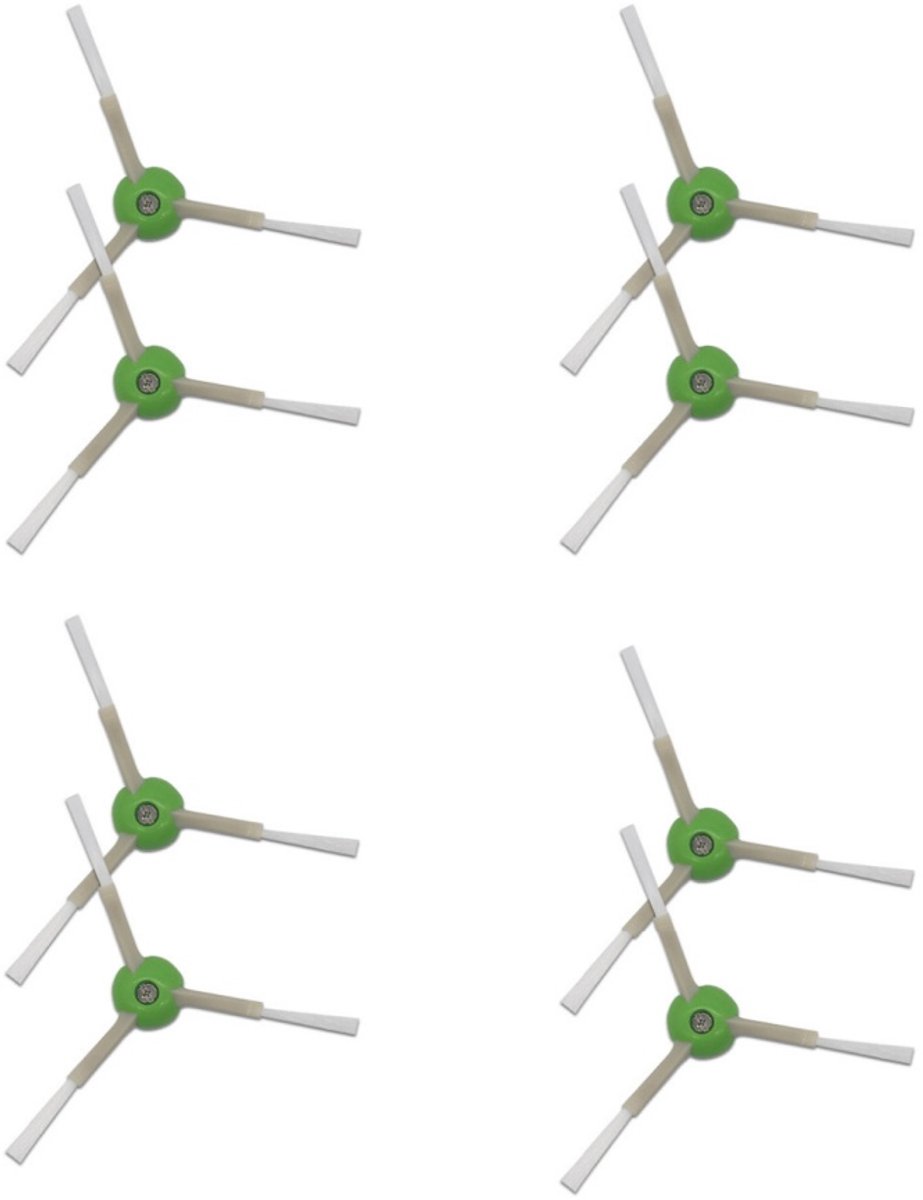 8 Stuks Zijborstel geschikt voor iRobot Roomba 'e' 'i' 'j' series - borstel vervangingsset robotstofzuiger - i2 - i3 i3+ - i4 i4+ - i6 i6+ - i7 i7+ - i7plus - i8+ - J7+ - E5 E6 E7 - Stofzuiger onderdeel - Zijborstel