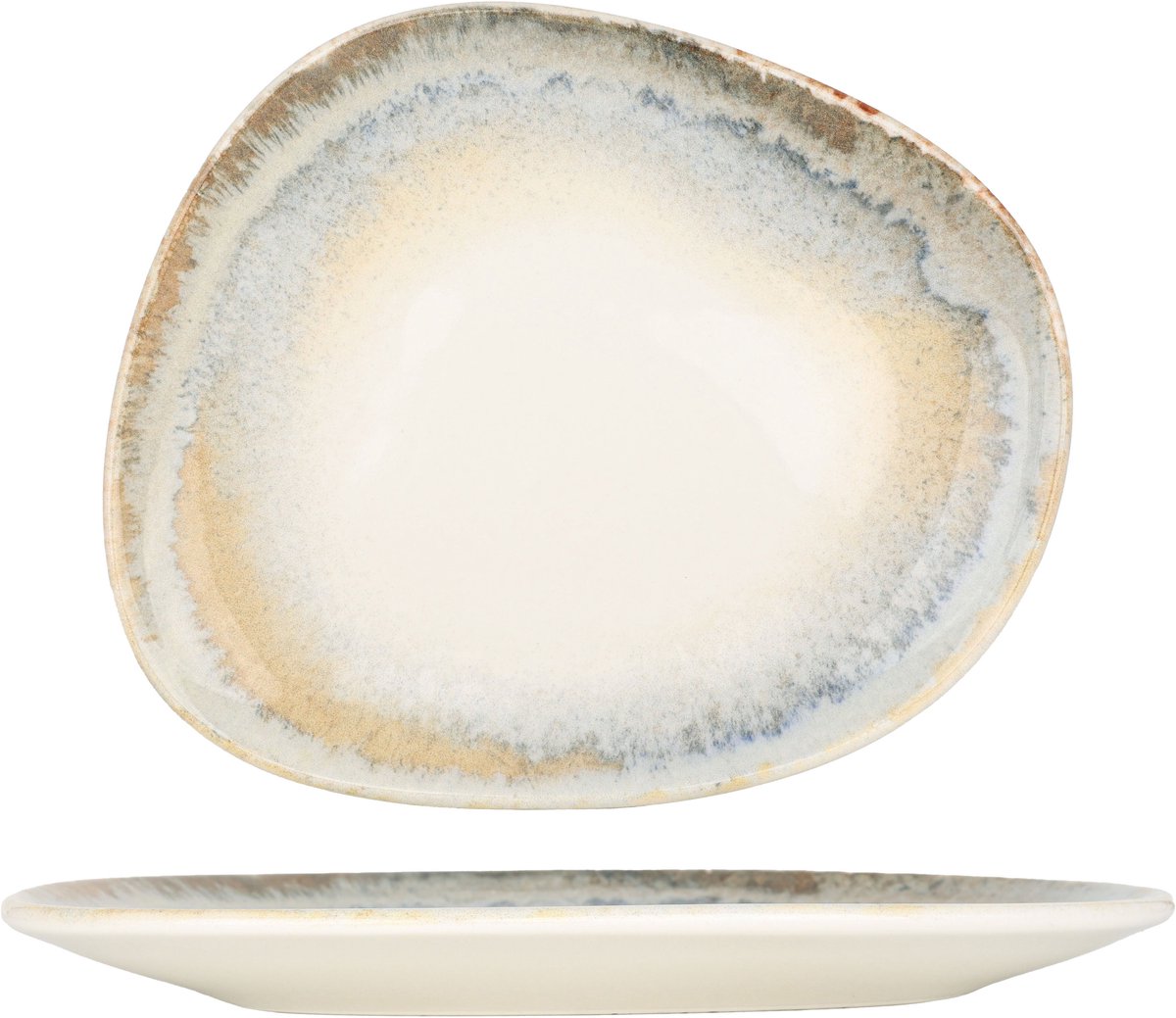 Bonna Dessertbord - Knidos - Porselein - 24 cm - set van 6